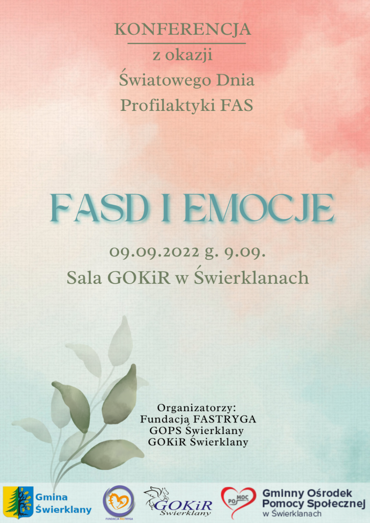 INFORMACJA O KONFERENCJI “FASD I EMOCJE” 09.09.2022 godz. 9.09