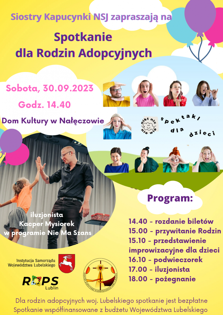 Zaproszenie na spotkanie Rodzin Adopcyjnych, 30 września 2023 r. w Nałęczowie