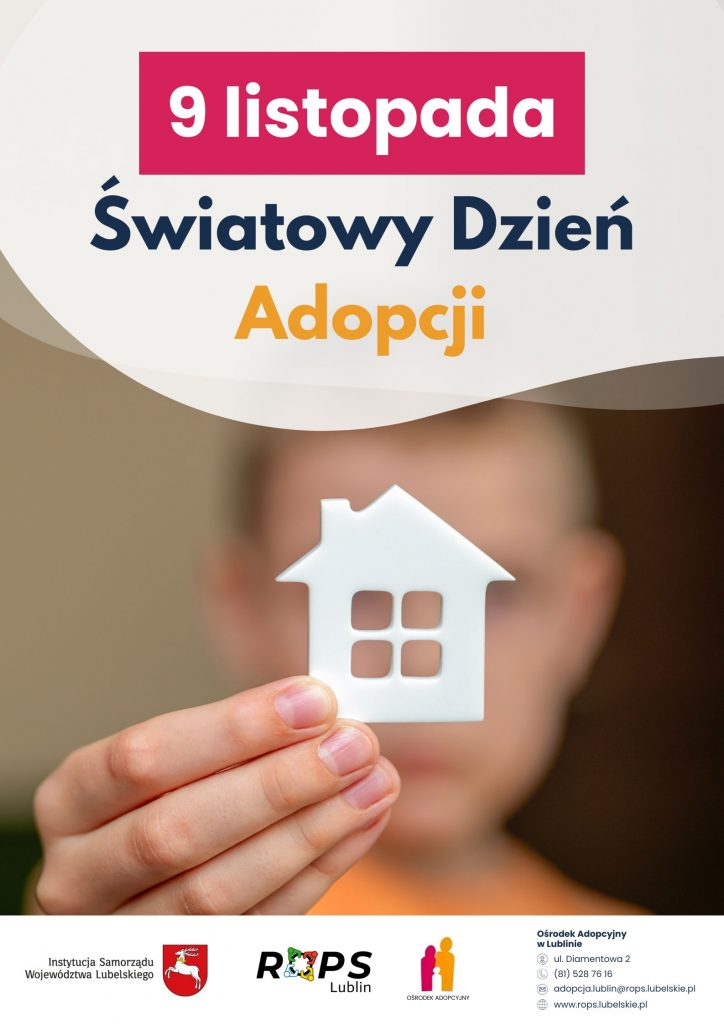 Plakat - Światowy Dzień Adopcji - 9 listopada
